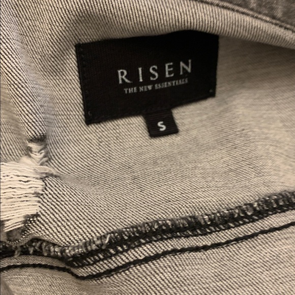 Risen ash black distressed denim jacket - Picture 3 of 6